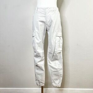 Nili Lotan Cargo French Military Pants Bone Beige Stretch Cotton Size 2 NWT